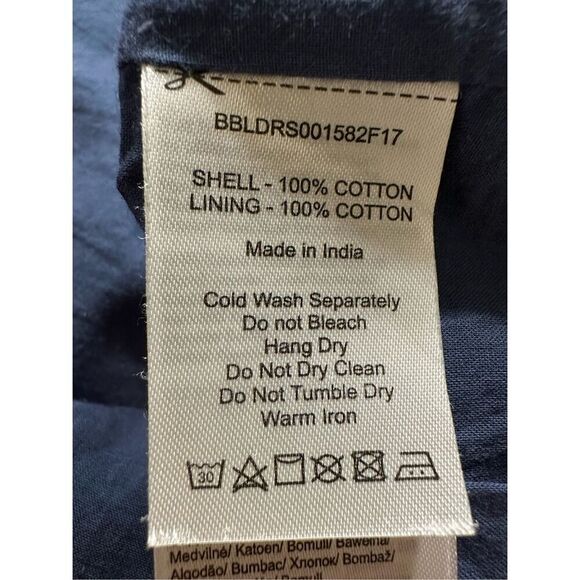 Brakeburn Blue Stripe Cotton Shift Dress size 12 - Picture 9 of 9